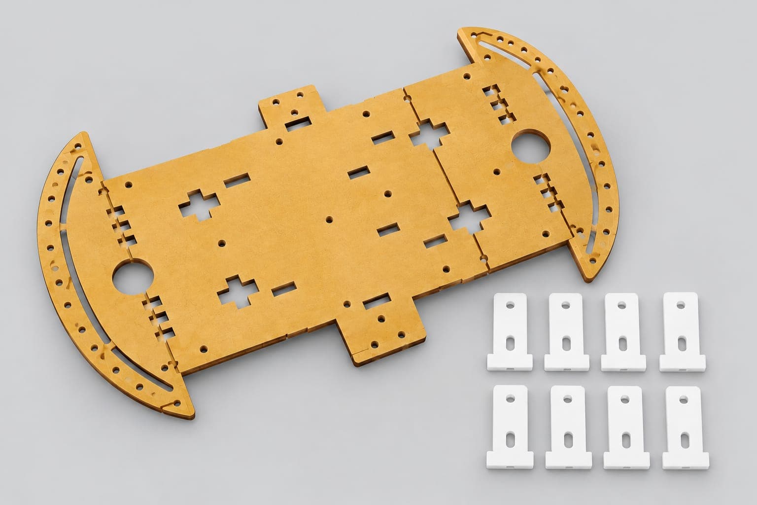 4WD Smart Robot Chassis with 8 Brackets (Chassis Only)
